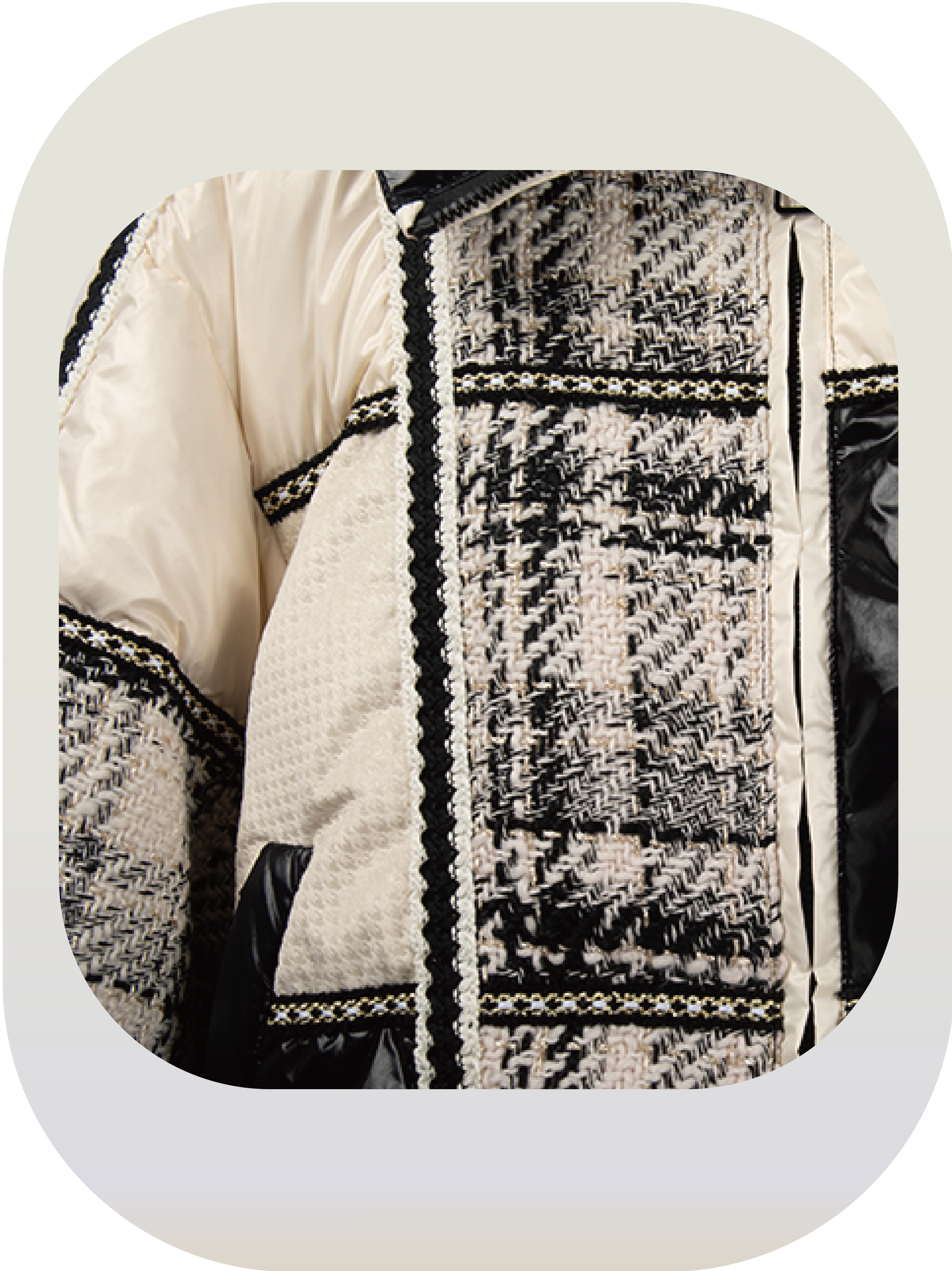 Wool Patch Puff Down Jacket