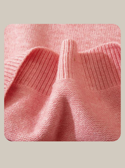 Cute Peach Embroidered Knit