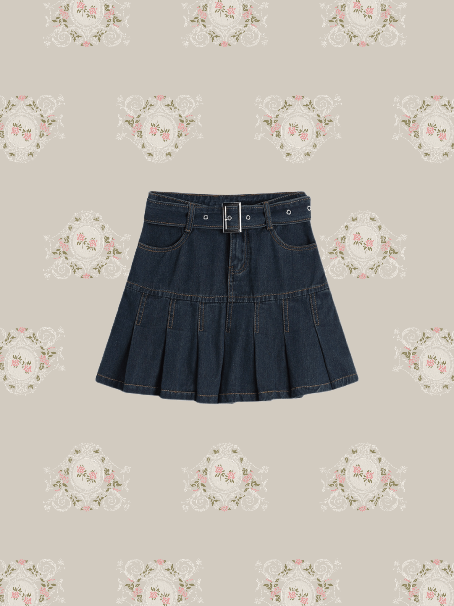 A-type Denim Skirt