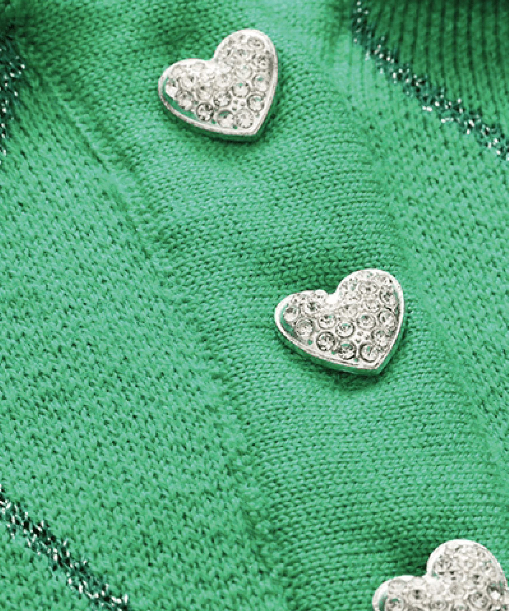 Argyle Heart Embroidery Knit 