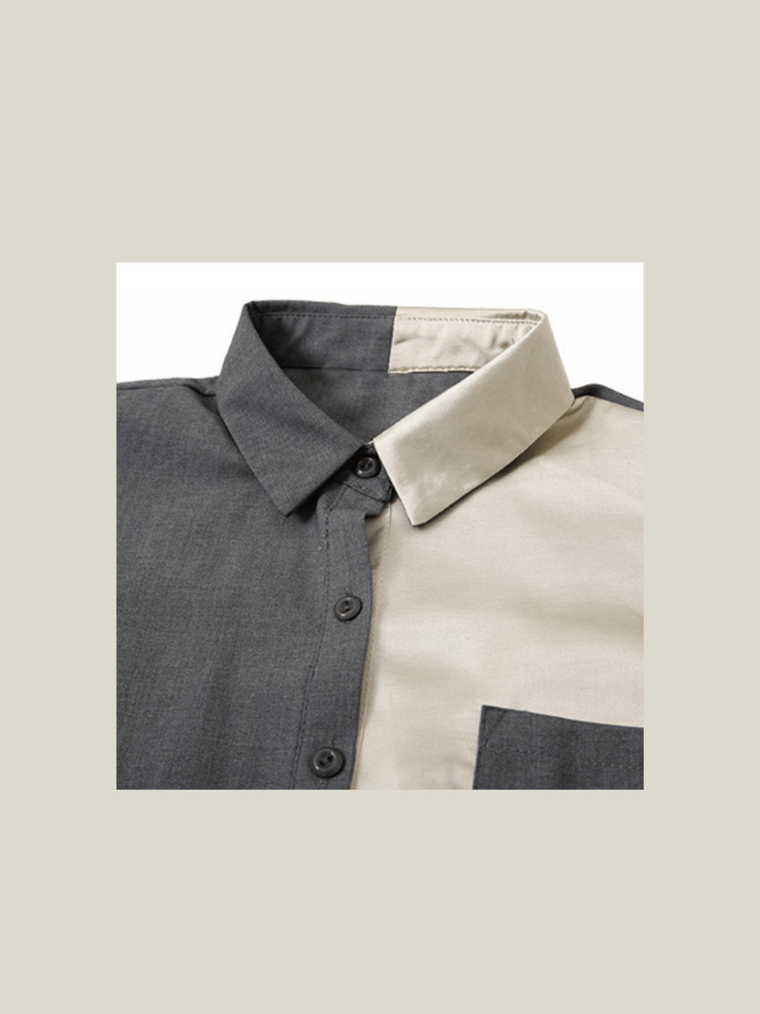 Asymmetric Bicolor Shirt