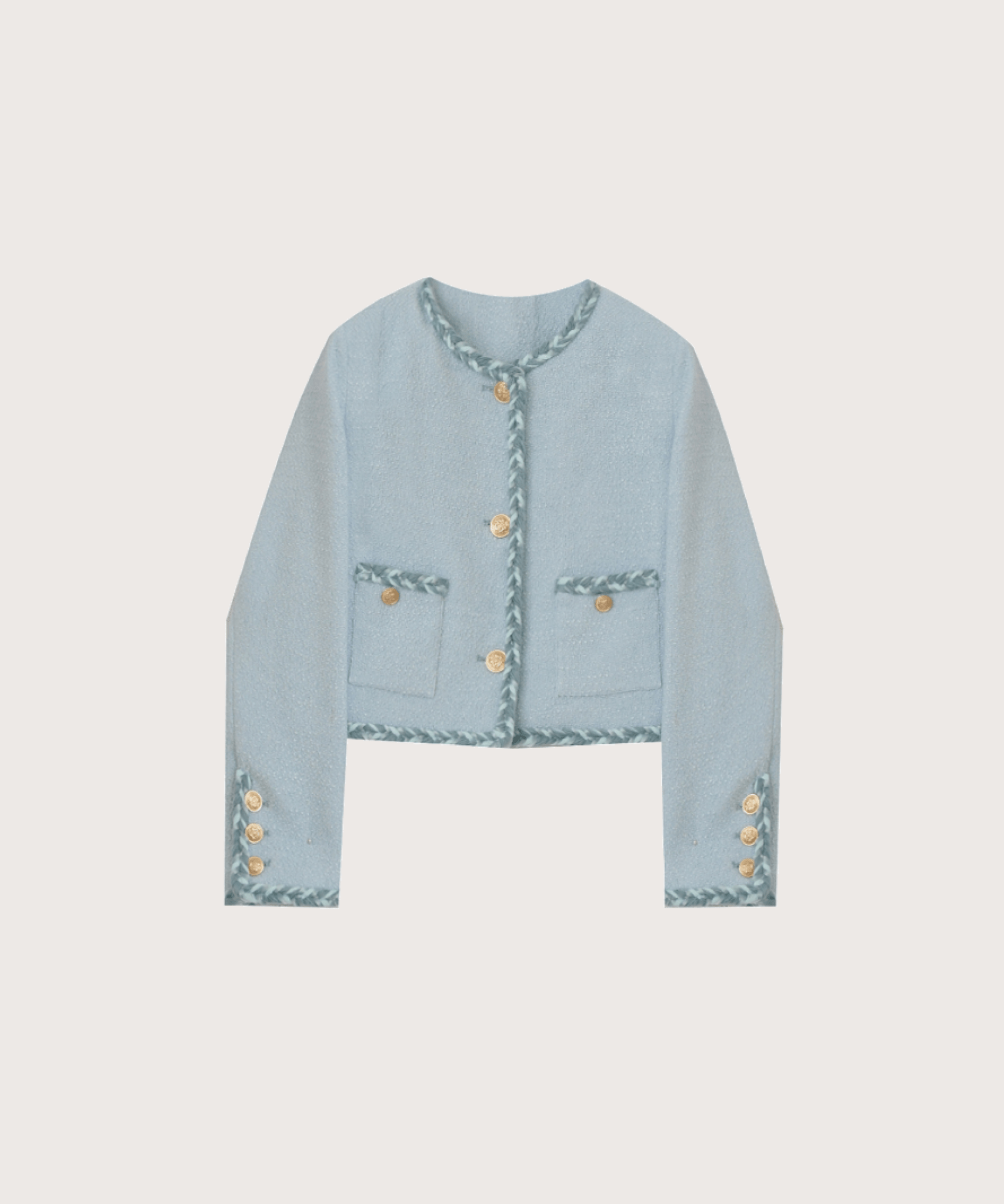 Baby Blue Tweed Jacket  ベイビーブルー ツイード ジャケット