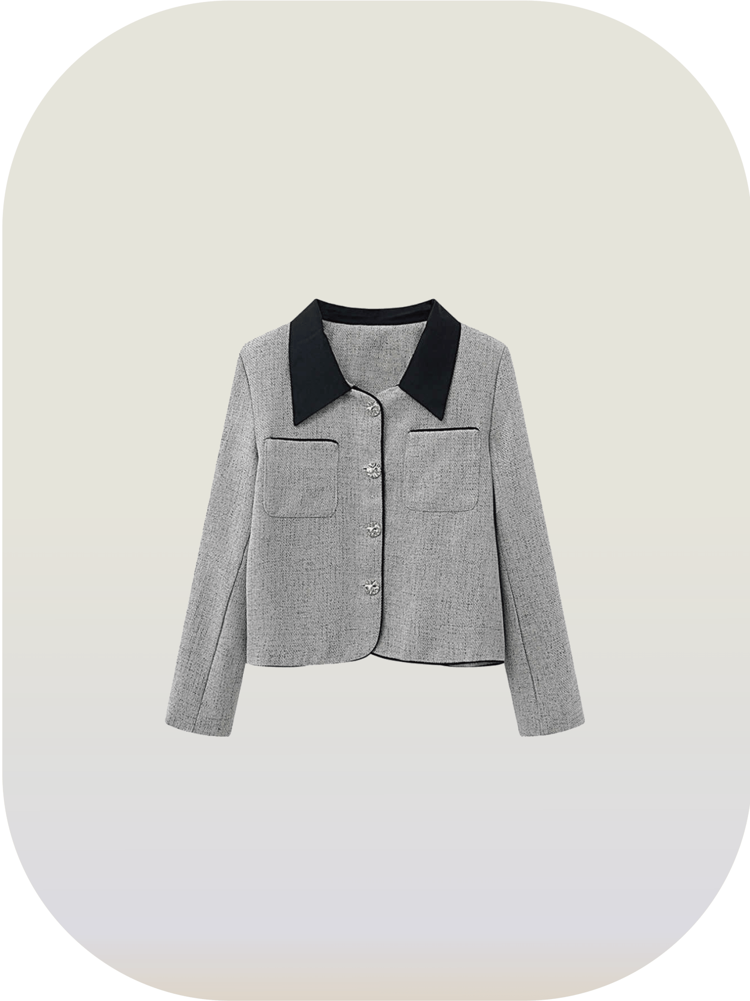 Bi-Color Lapel Pocket Jacket 