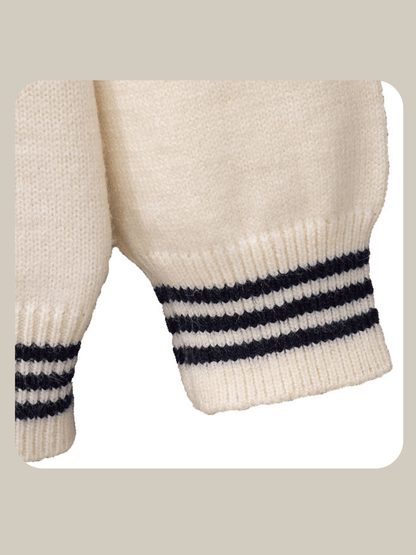 Bi-Color Sailor Collar Knitwear