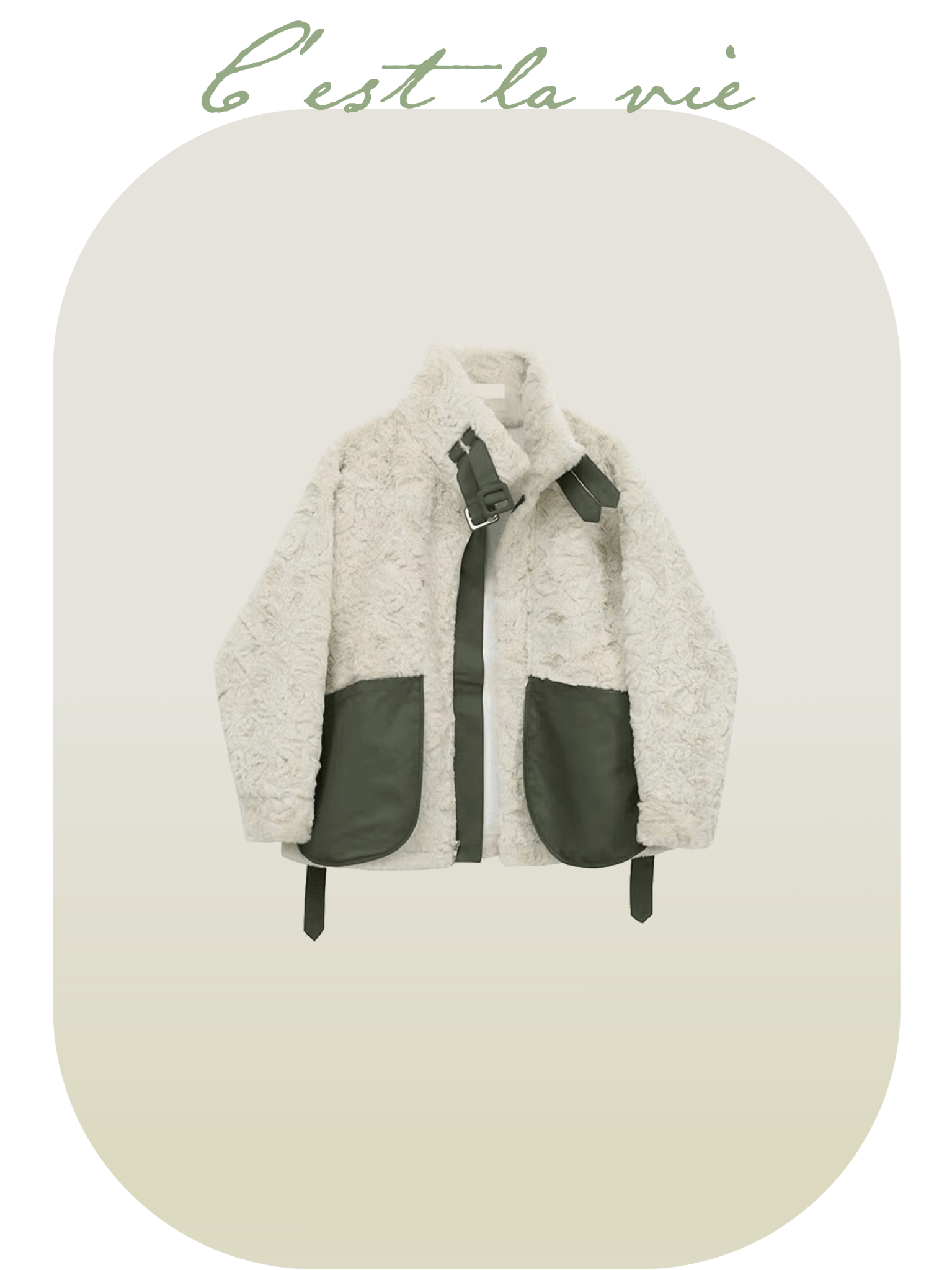 Bicolor Faux fur Short Coat