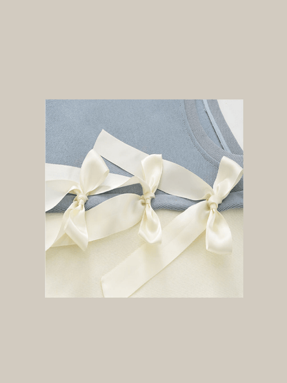 Bicolor Ribbon Jumper - LOVE POMME POMME