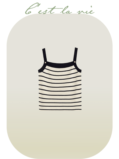 Bicolor Stripe Camisole - LOVE POMME POMME