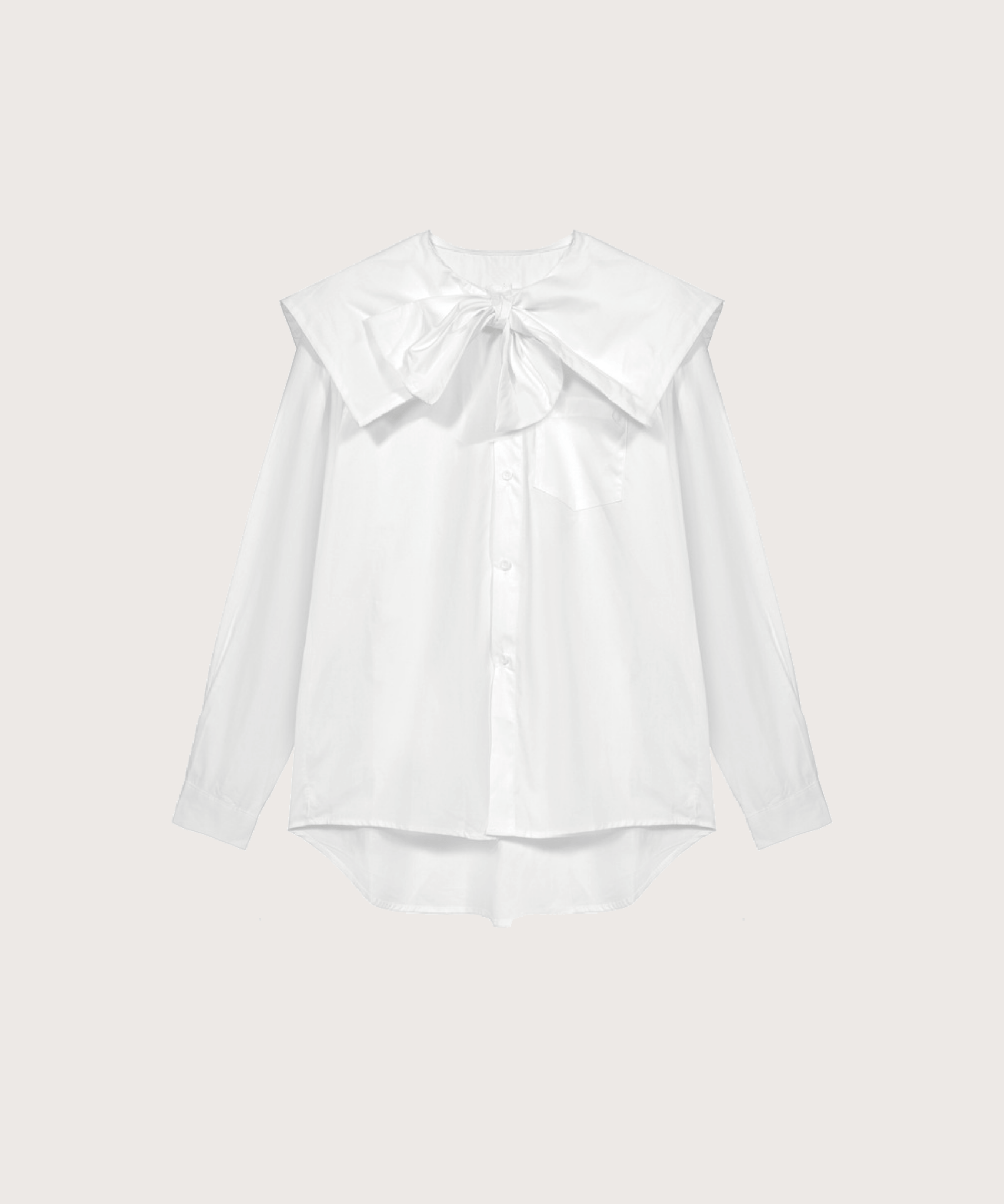 Big Ribbon Collar Shirt. ビッグリボンカラーシャツ - LOVE POMME POMME
