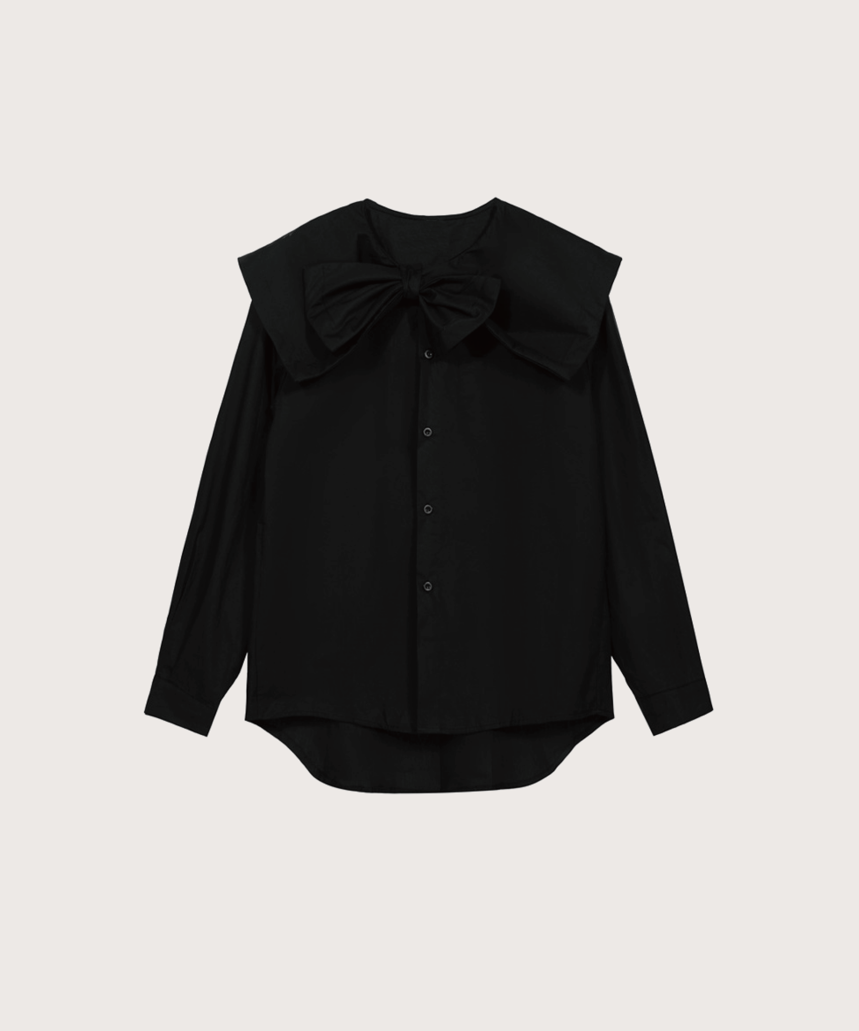 Big Ribbon Collar Shirt. ビッグリボンカラーシャツ - LOVE POMME POMME
