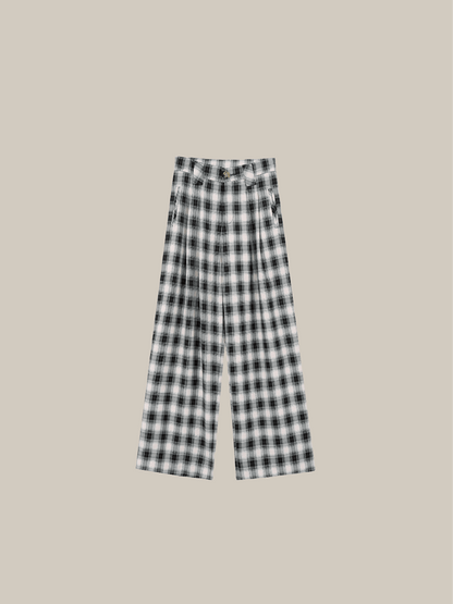 Black Plaid Preppy Pants - LOVE POMME POMME