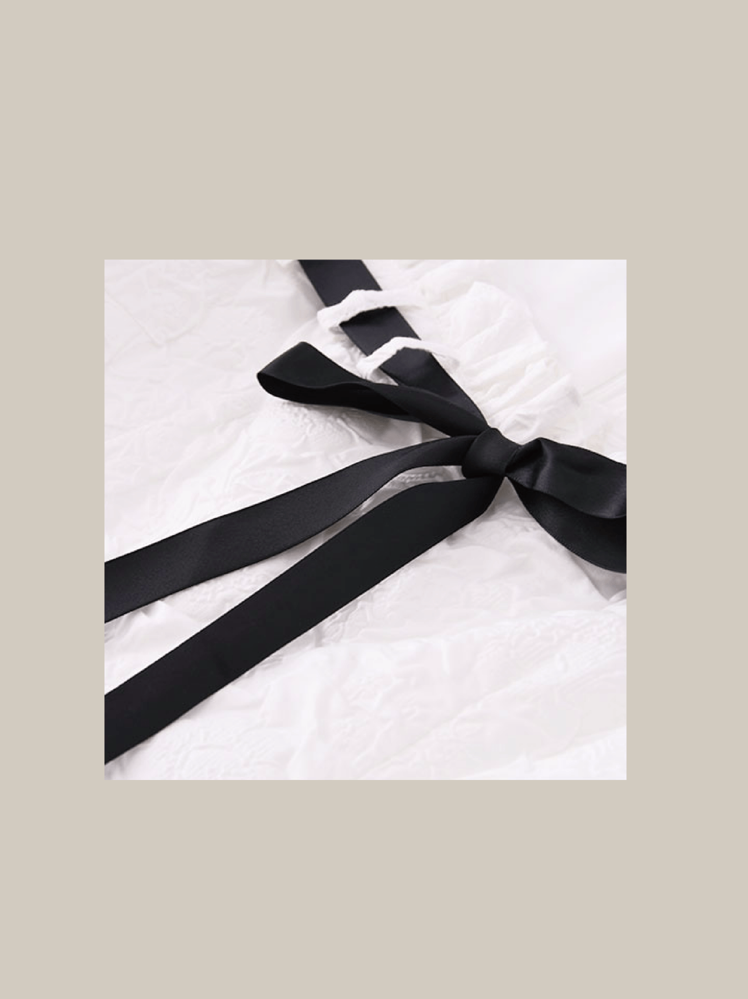 Black Ribbon Frill Dress - LOVE POMME POMME