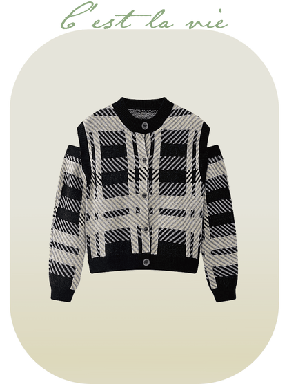 Block Baseball Cardigan - LOVE POMME POMME