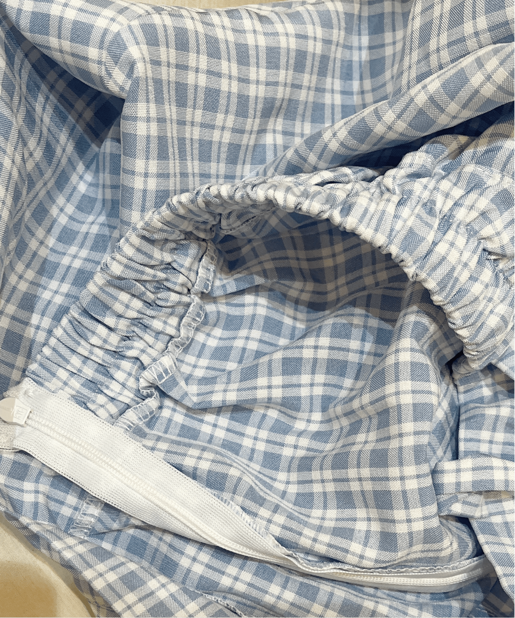 Blue Check Flare Skirt - LOVE POMME POMME