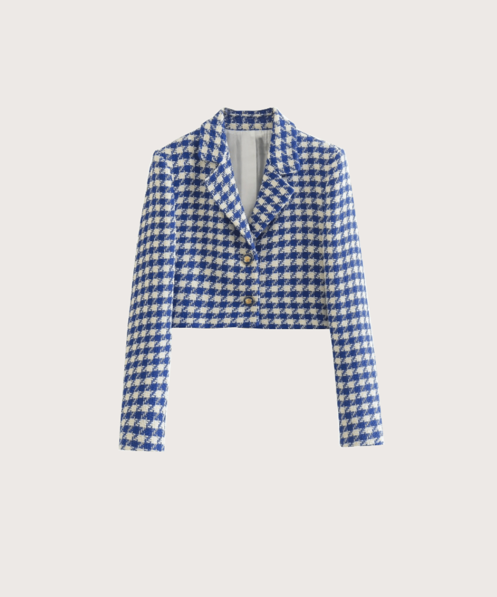 Blue Check Short Jacket ブルーチェックショートジャケット - LOVE POMME POMME