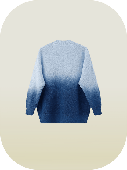 Blue Gradient Flower Knit - LOVE POMME POMME