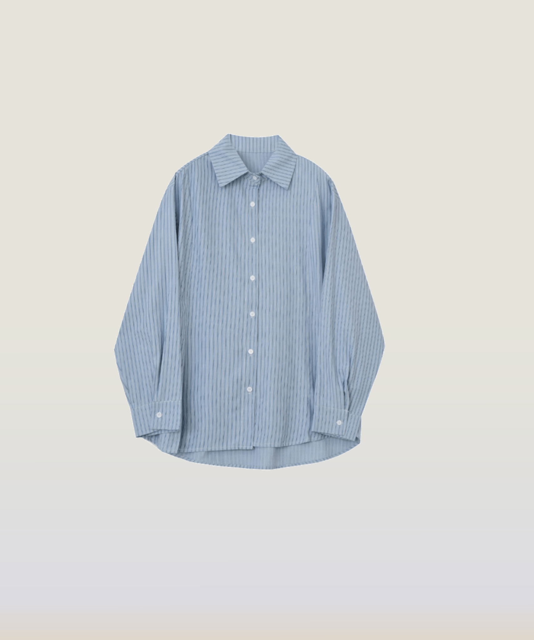 Causal Blue Cottony Shirt - LOVE POMME POMME