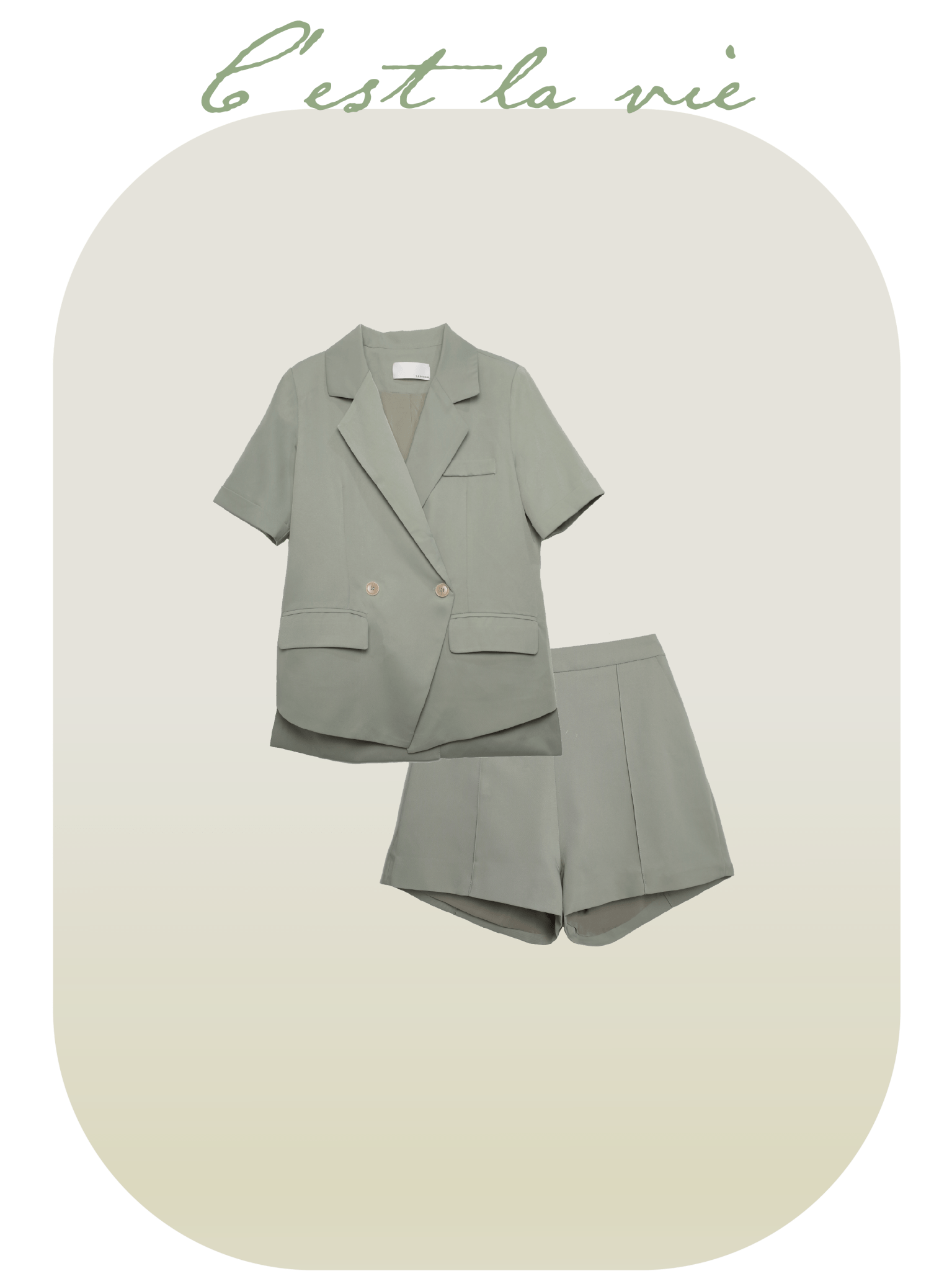 Causal Jacket With Shorts Set-up