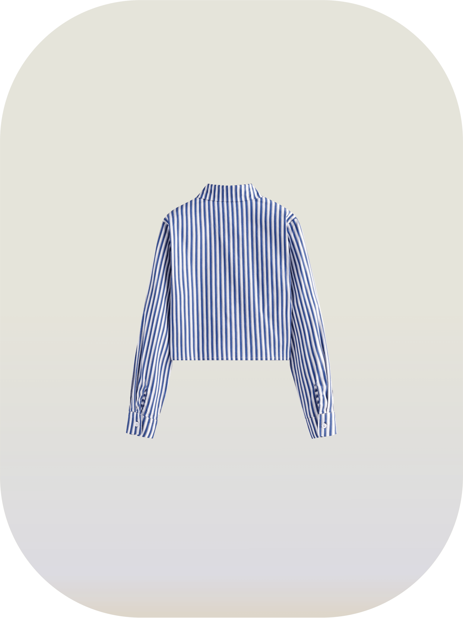 Center Gather Stripe Shirt - LOVE POMME POMME