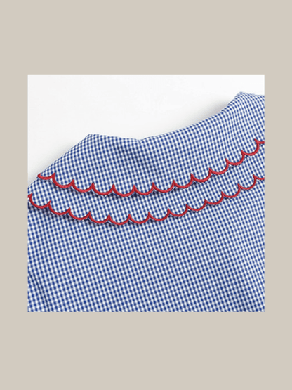 Check Baby Collar Top 