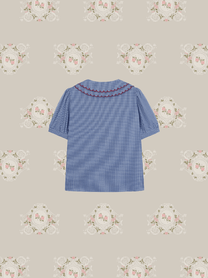 Check Baby Collar Top 