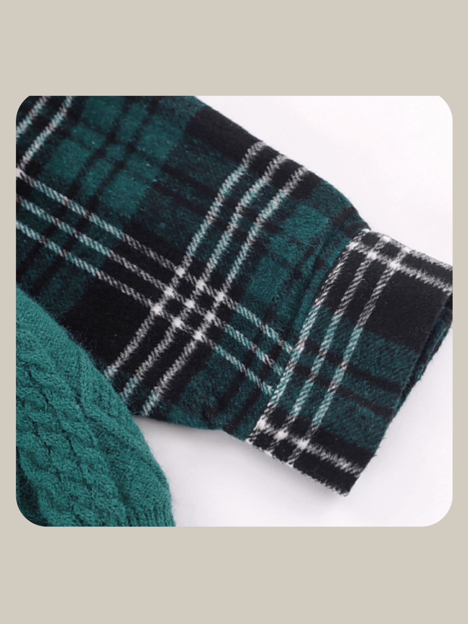 Fake Two Knit Check Shirt 
