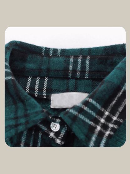 Fake Two Knit Check Shirt 
