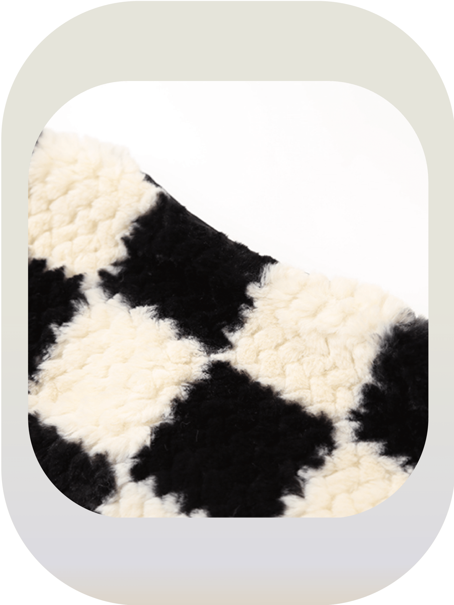 Checkered fur coat 