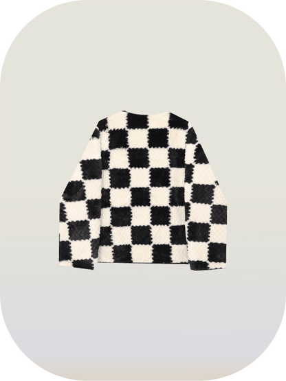 Checkered Fur Coat