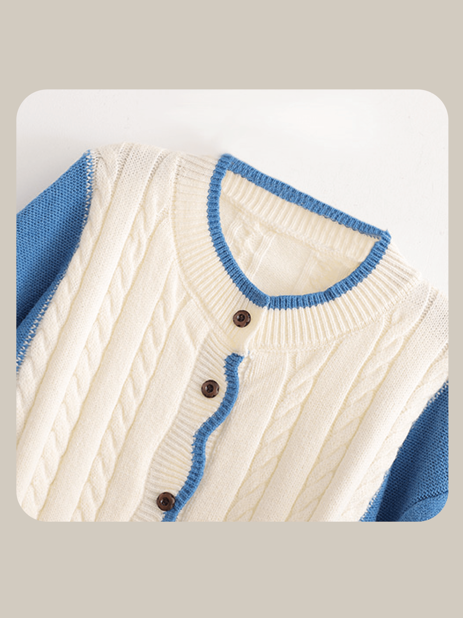 Cheerful Blue Color Cardigan