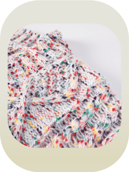 Cheerful Mix Pullover Sweater 