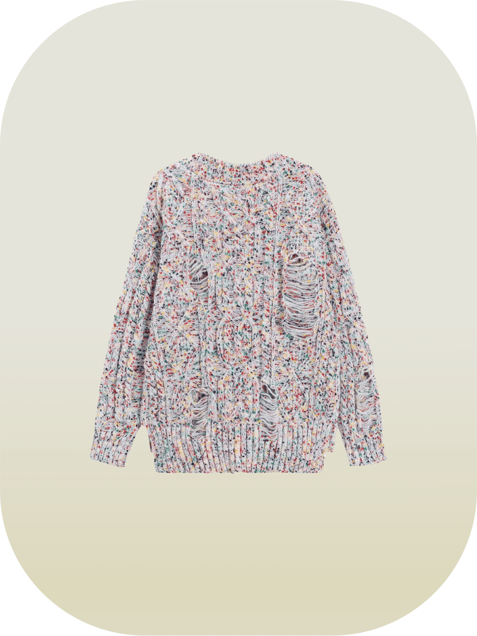 Cheerful Mix Pullover Sweater 