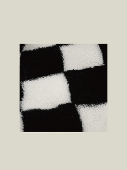 Chequer Faux Shearling Jacket