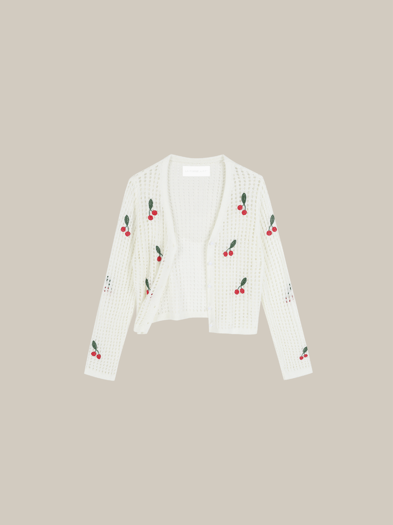 Cherry Embroidery Cardigan