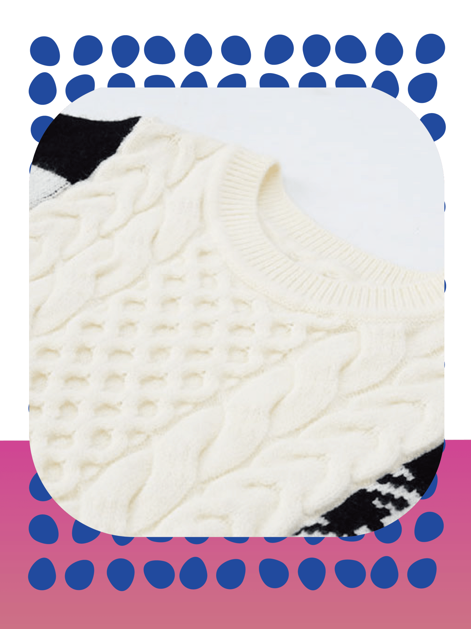 Chidori Plaid Patchwork Sweater