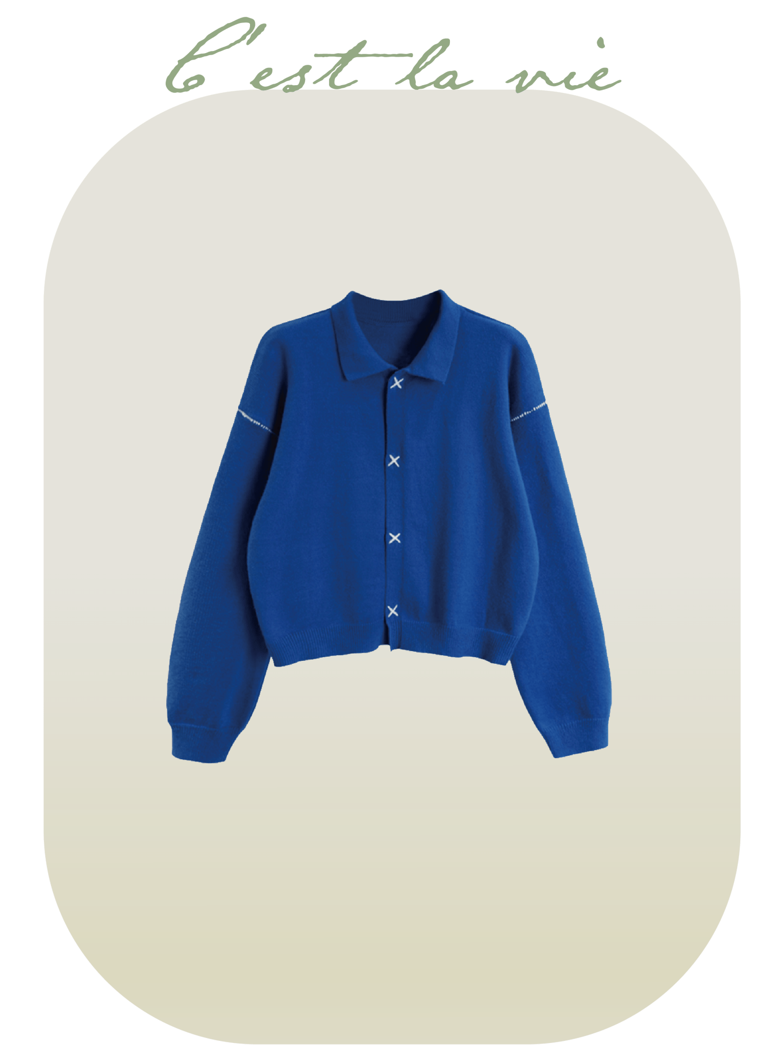 Collared Boxy Cardigan