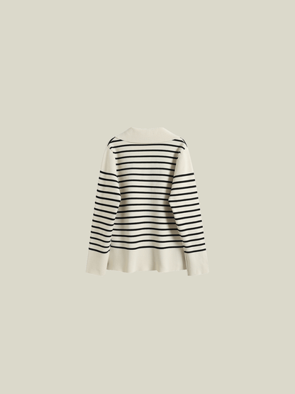 Collared Breton Stripe Knit