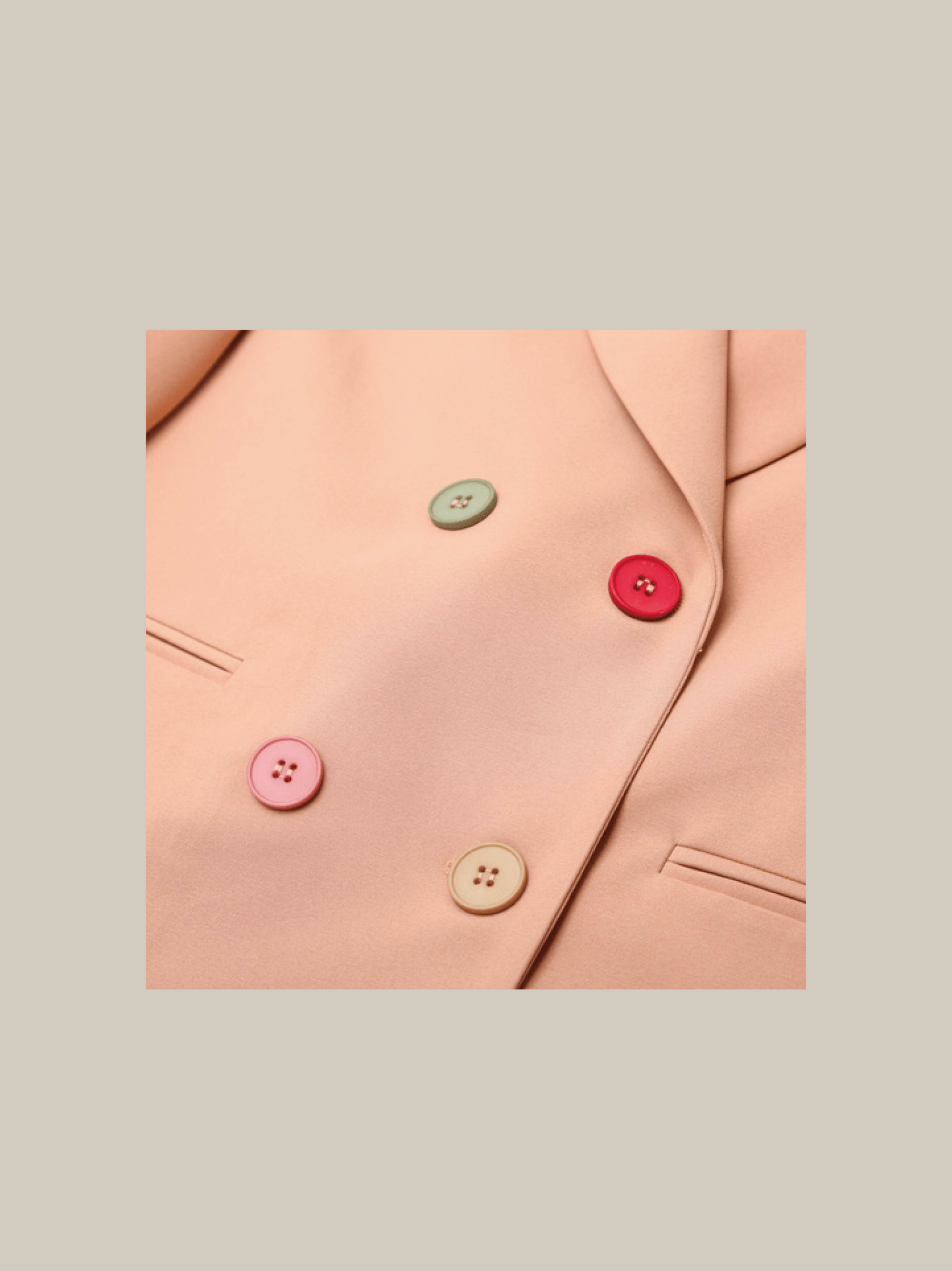Colorful Button Jacket
