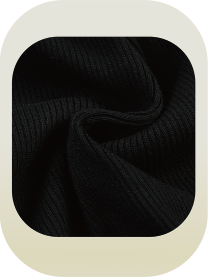 Contrast Color Cut-Out Knit One-piece 