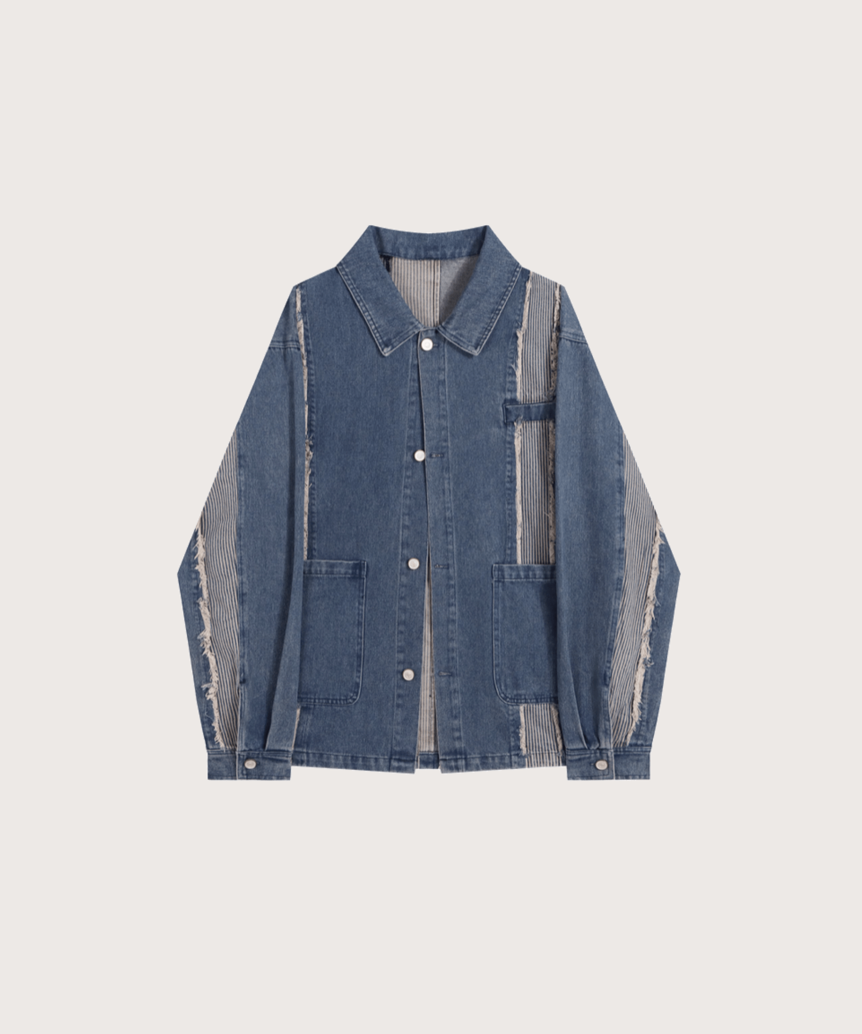 Contrast Panel Denim Shirt