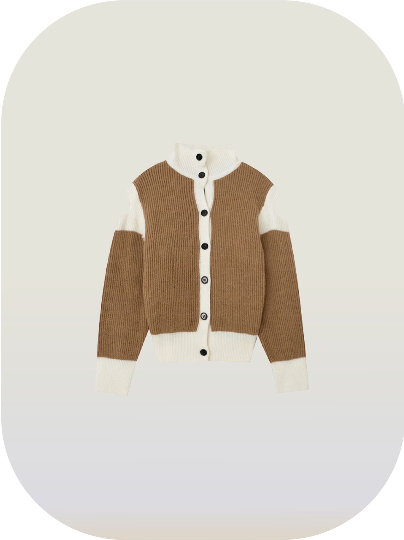 Cut Off Baseball Knit Cardigan - LOVE POMME POMME