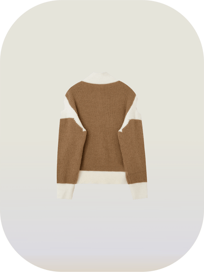 Cut Off Baseball Knit Cardigan - LOVE POMME POMME