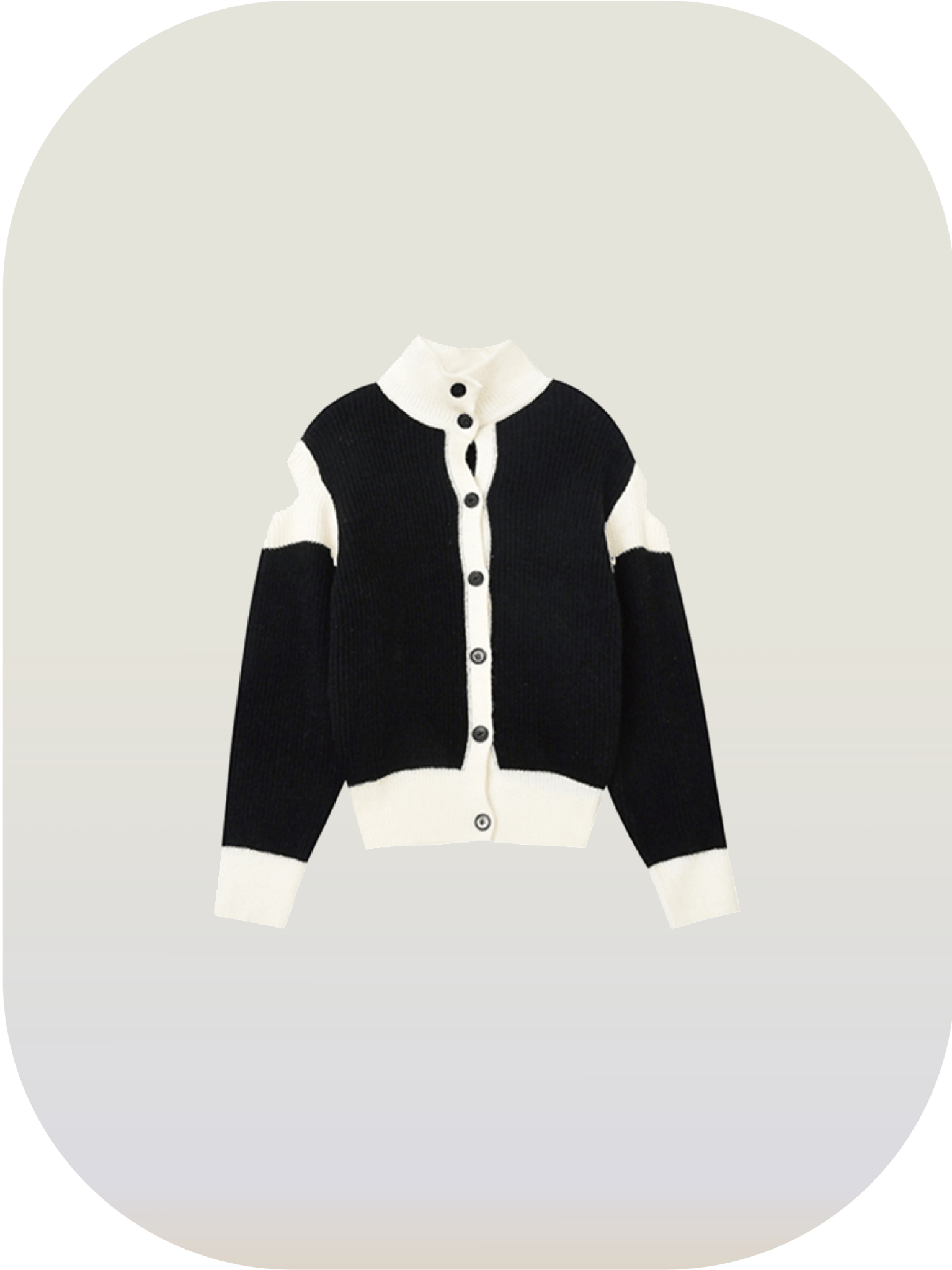 Cut Off Baseball Knit Cardigan - LOVE POMME POMME