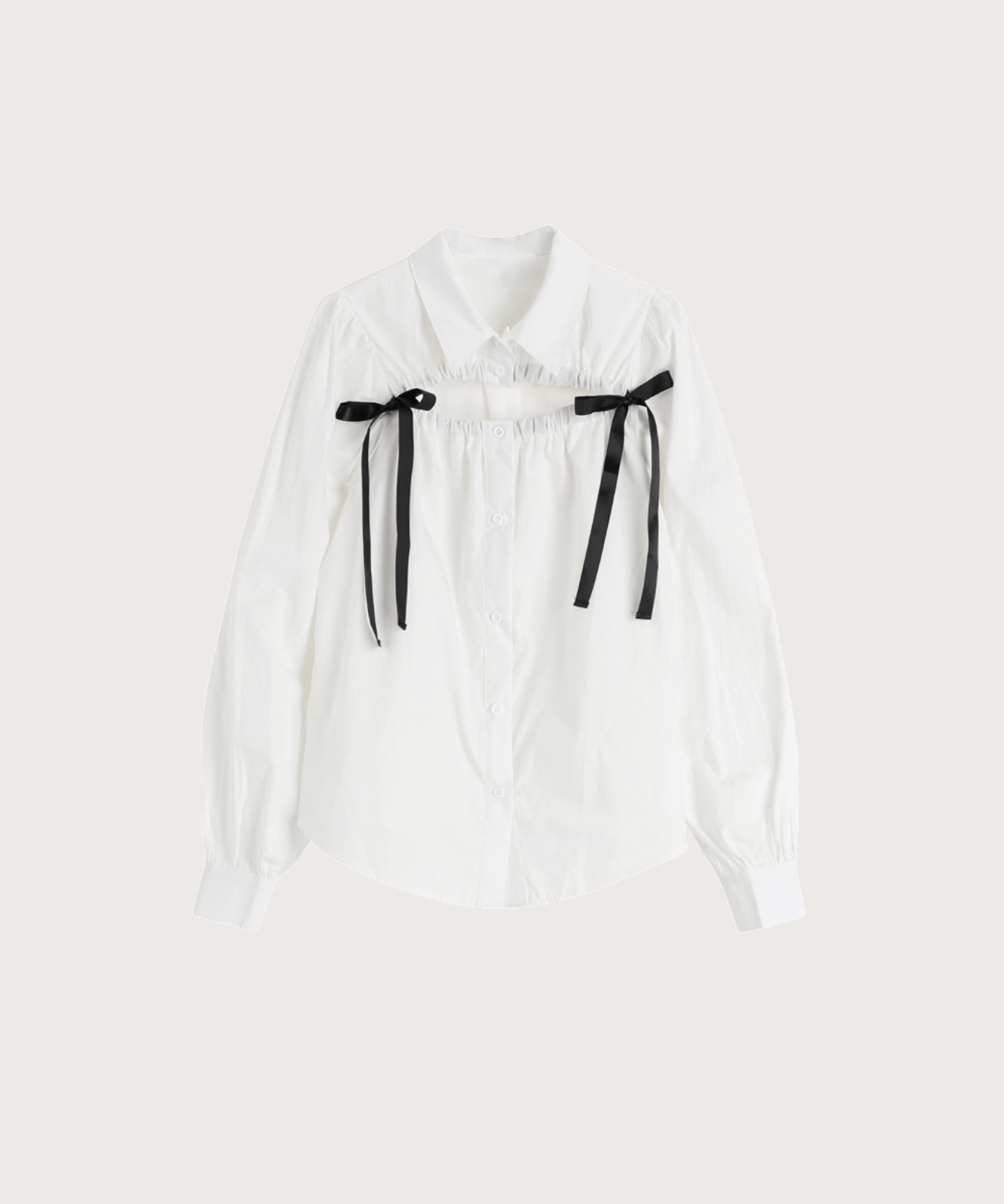 Cut Off Ribbon Shirt. カットオフリボンシャツ - LOVE POMME POMME