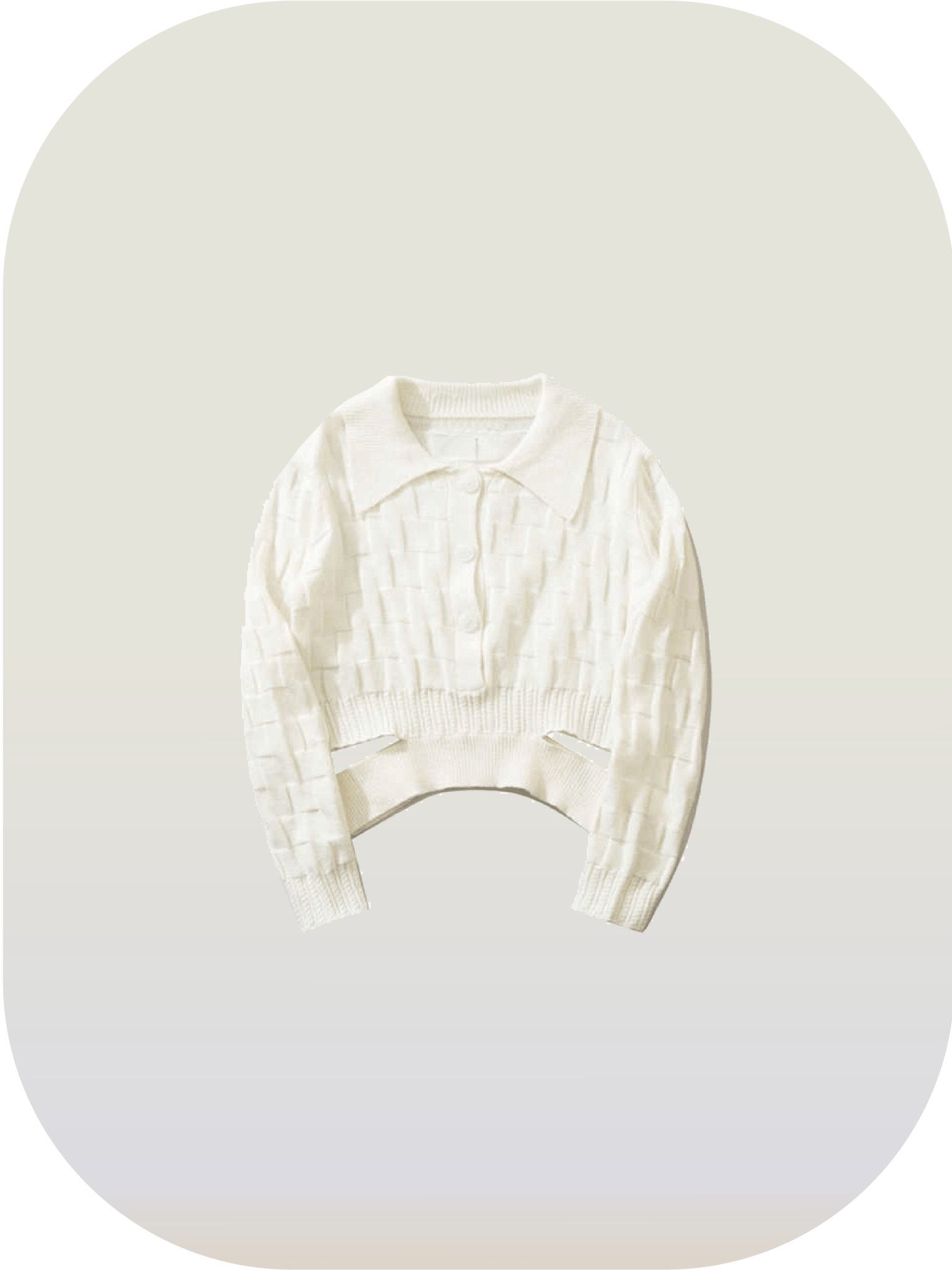 Cut-Off Sheer Sweater - LOVE POMME POMME