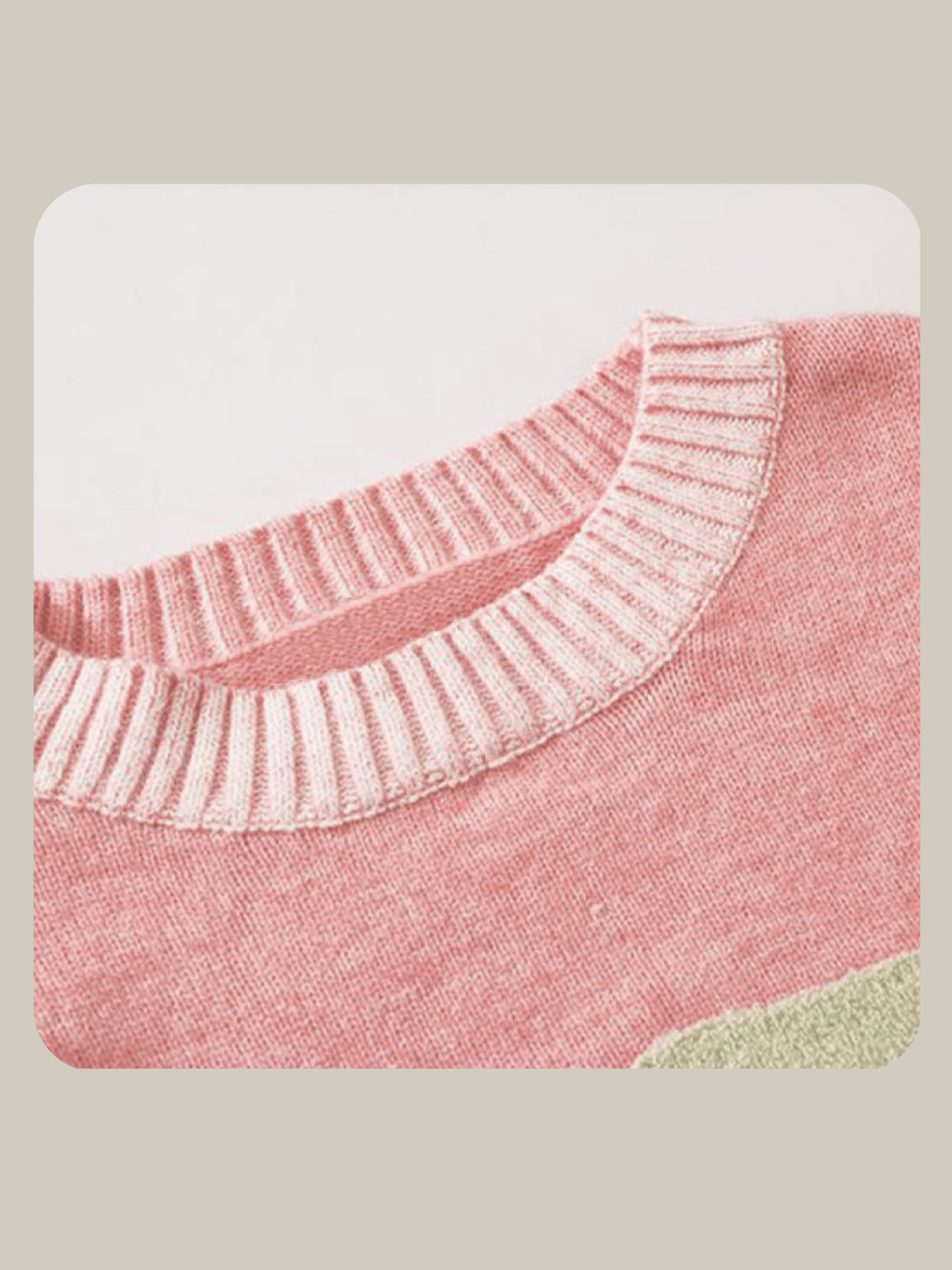 Cute Peach Embroidered Knit - LOVE POMME POMME