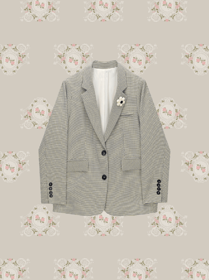 Daisy Plaid Suit Jacket - LOVE POMME POMME