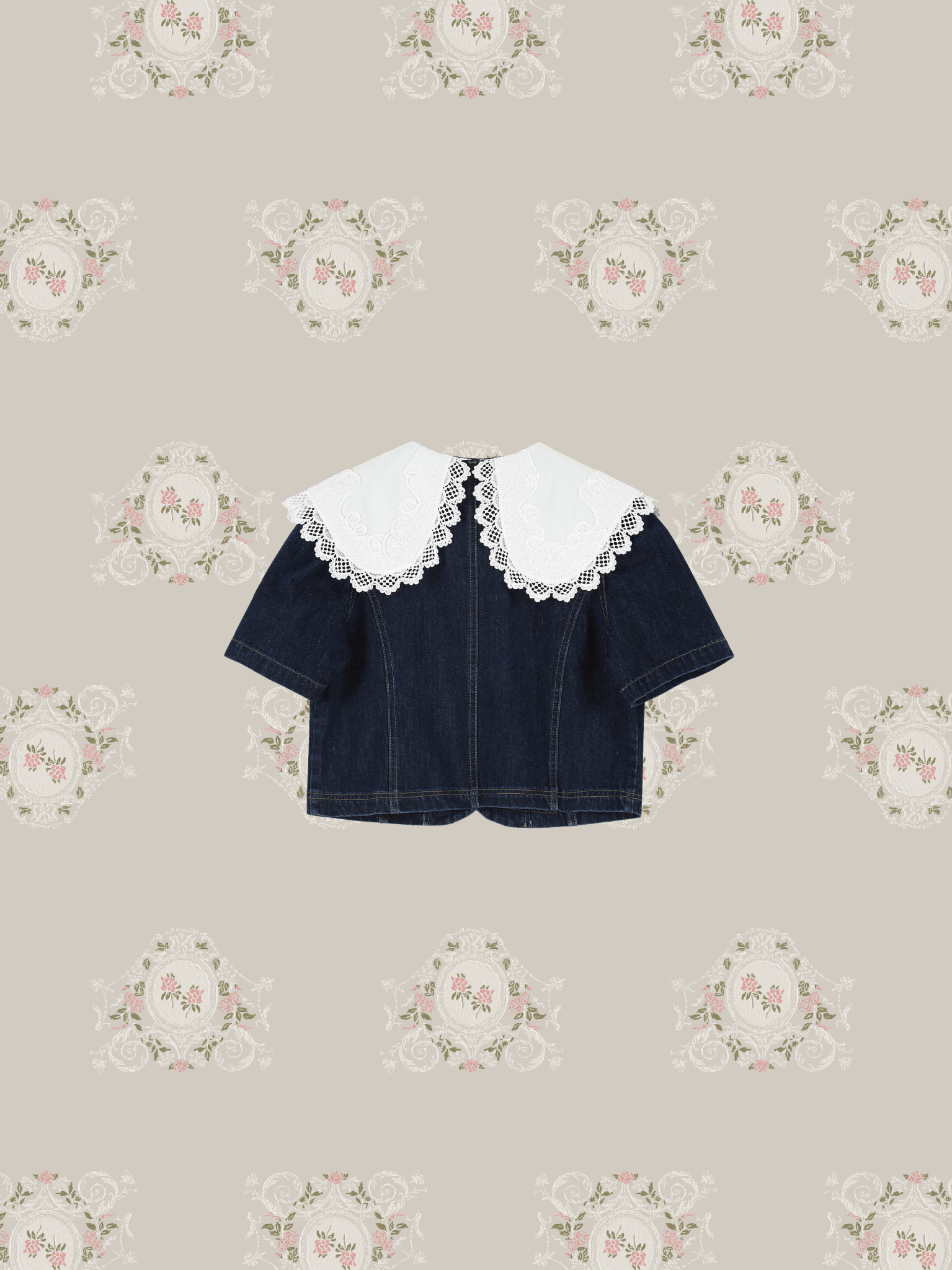 Denim Baby Collar Set Up - LOVE POMME POMME