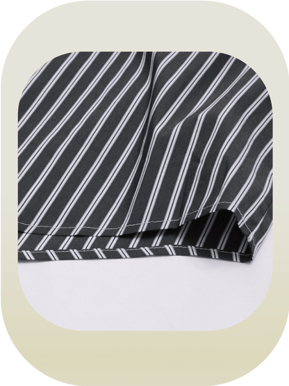Denim Patchwork Stripe Shirt - LOVE POMME POMME