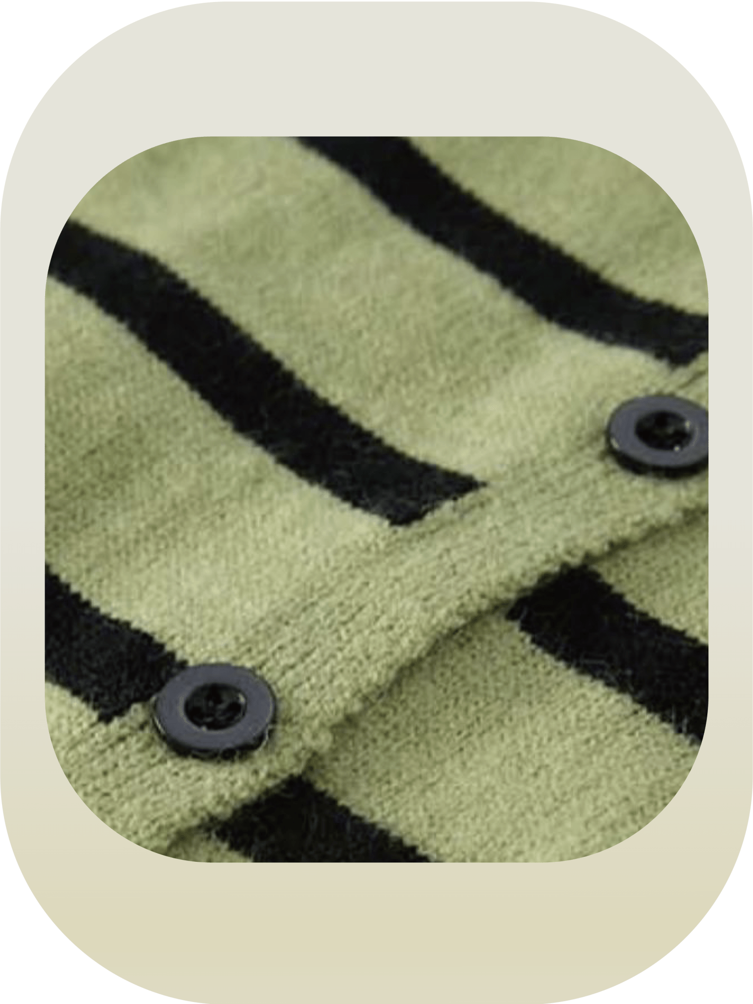 Design Collar Stripe Knit - LOVE POMME POMME