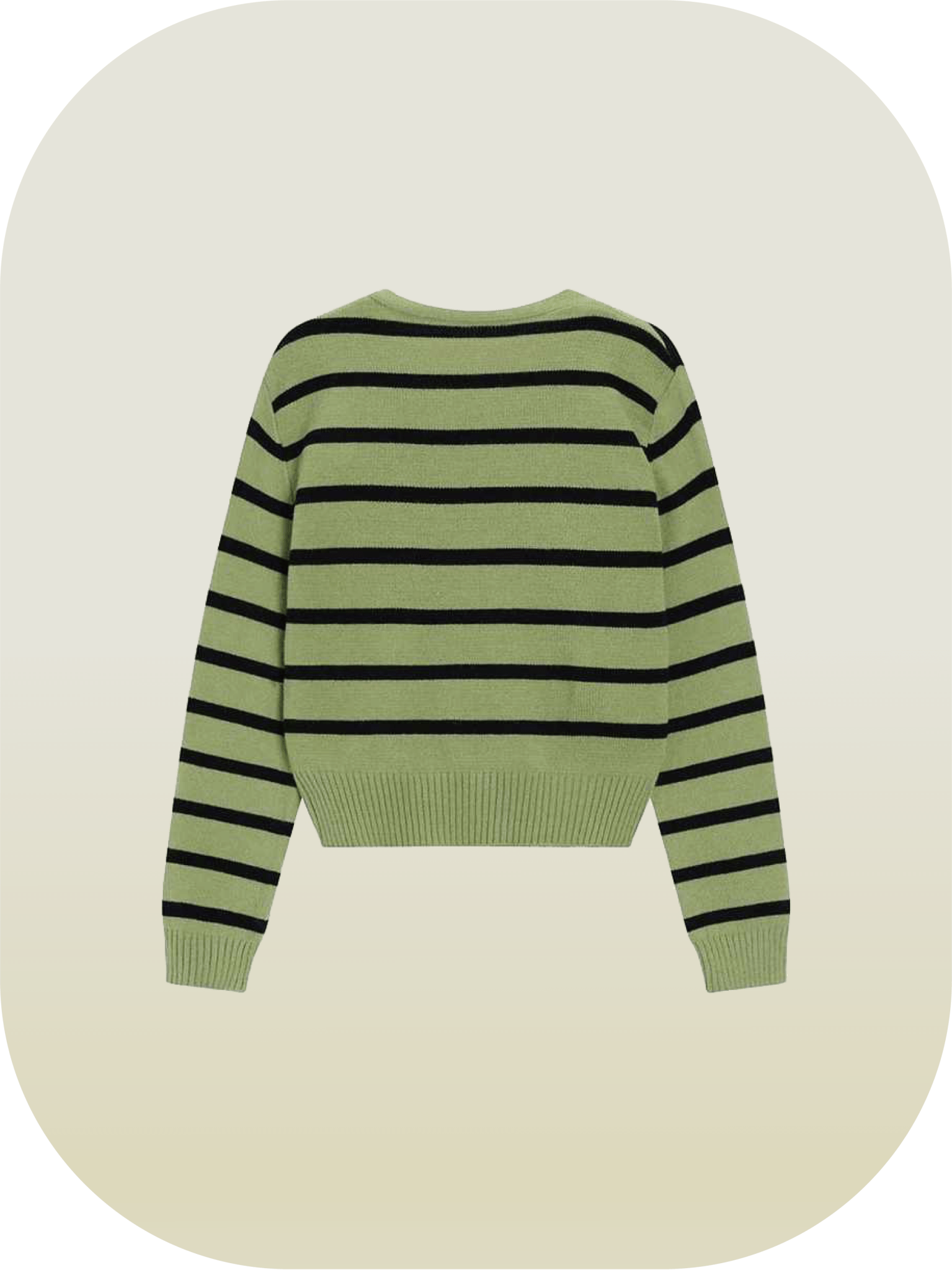 Design Collar Stripe Knit - LOVE POMME POMME